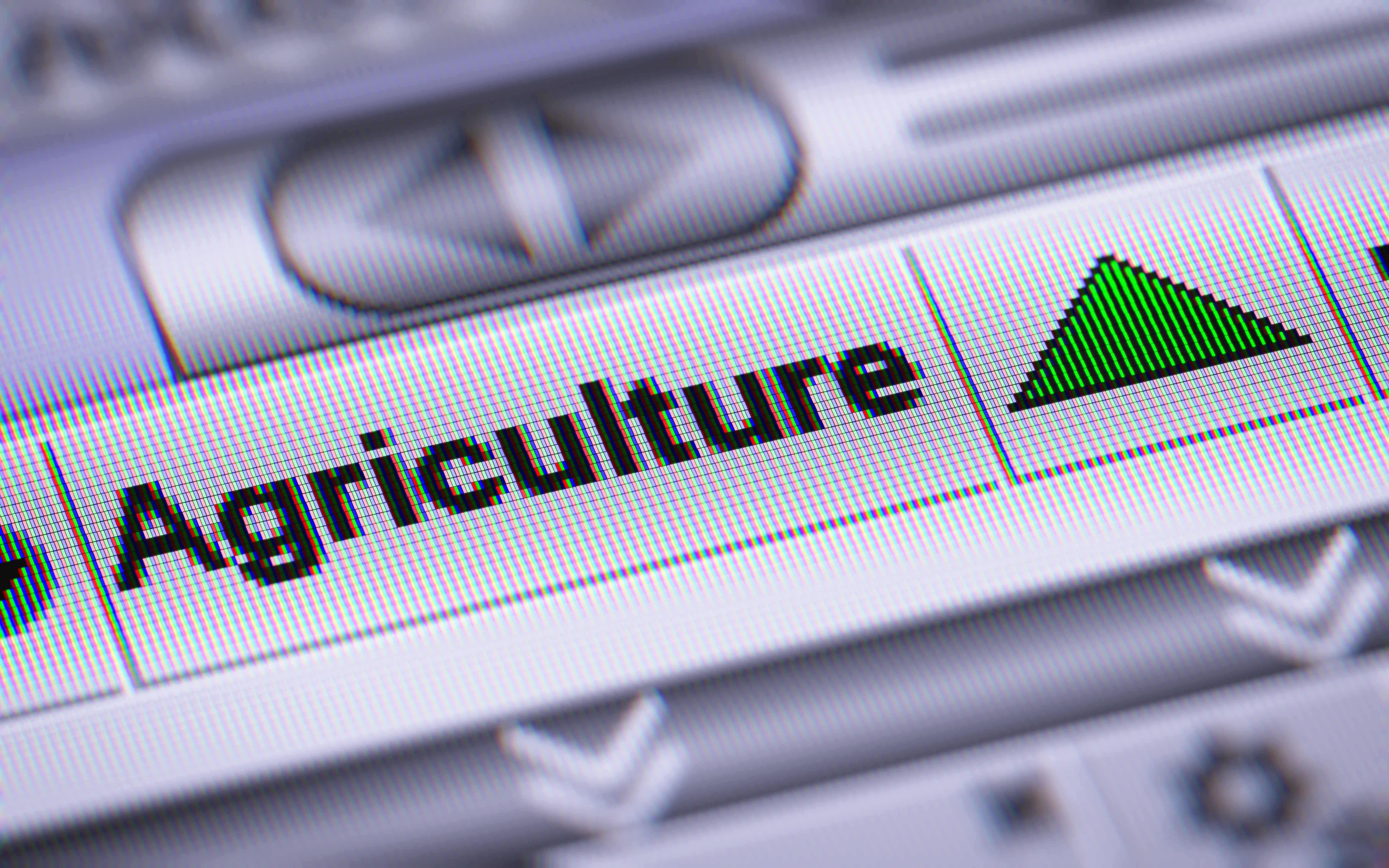 Close up of a computer screen showing the word "Agriculture."