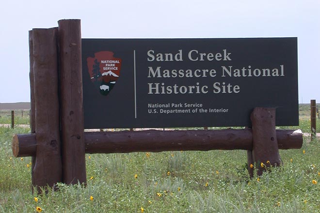 PROMO 64J Logo - Sand Creek Massacre National Historic Site Sign - Jeanne Sorensen