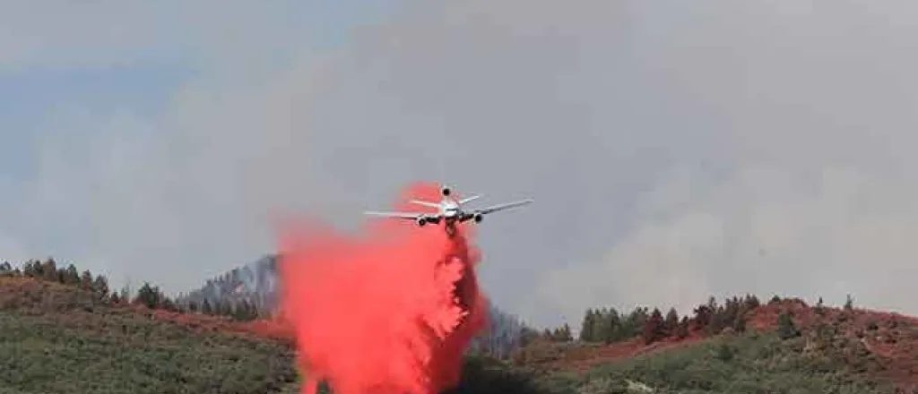 PICT Fire retardant drop near the Grizzly Creek Fire in Garfield County