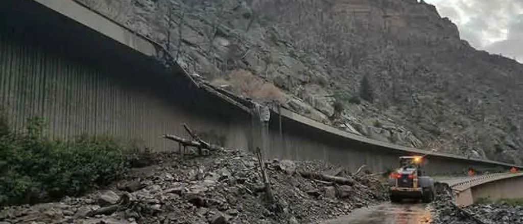 PICT 64J1 Damage to a portion of Interstate 70 through Glenwood Canyon - CDOT