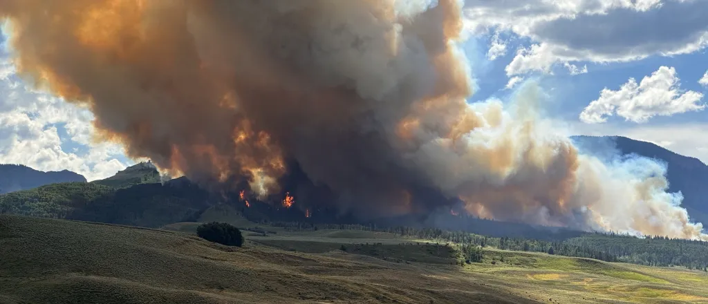 PICT Lowline Fire in Gunnison County as seen July 27, 2023 - USFS PICT Lowline Fire in Gunnison County as seen July 27, 2023 - USFS