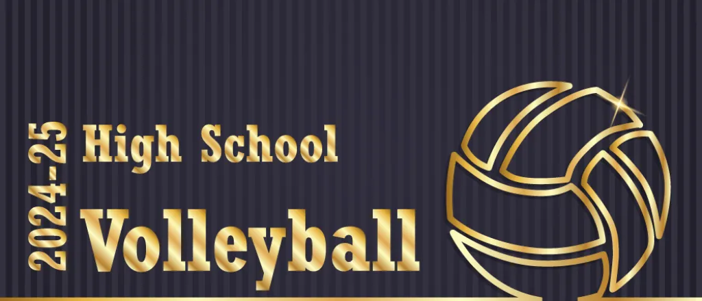 PROMO HIRES Sports - Title Card Volleyball - Happy_vector - iStock-1094163584 Stylized title card for high school volleyball