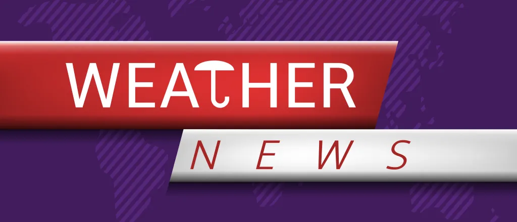 PROMO HIRES Title Card - Words Weather News Graphic Title Card - mishabokovan - iStock-898453682 Words "Weather News" with the 'T' stylized as an umbrella.