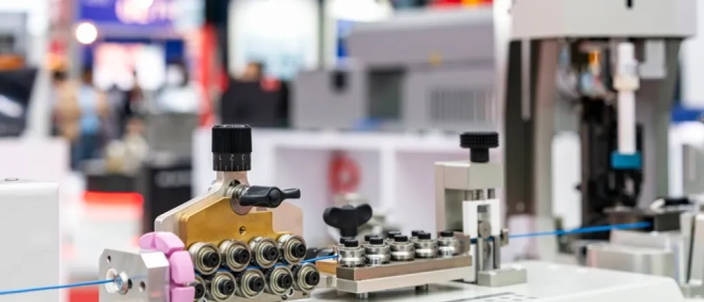 How To Maximize the Wire Prepping Process for Manufacturing A metal roller guide feeder module device for automatic wire cable stripping and crimping in a workshop.
