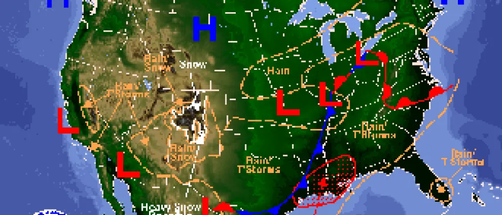 National Weather Map for May 1, 2016 National Weather Map for May 1, 2016