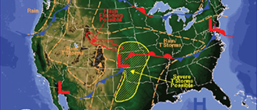National Weather Map for May 8, 2016 National Weather Map for May 8, 2016