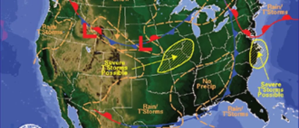 National Weather Map for May 13, 2016