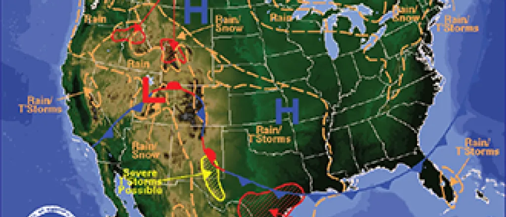 National Weather Map for May 15, 2016