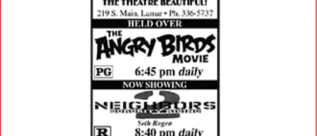 Lamar Theatre Ad - June 10, 2016