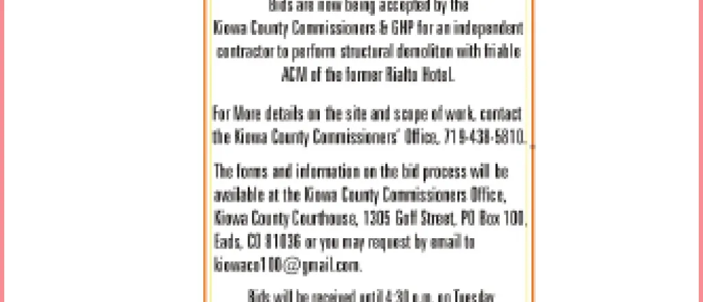 Bids accepted for Brownsfields Projects Bids accepted for Brownsfields Projects
