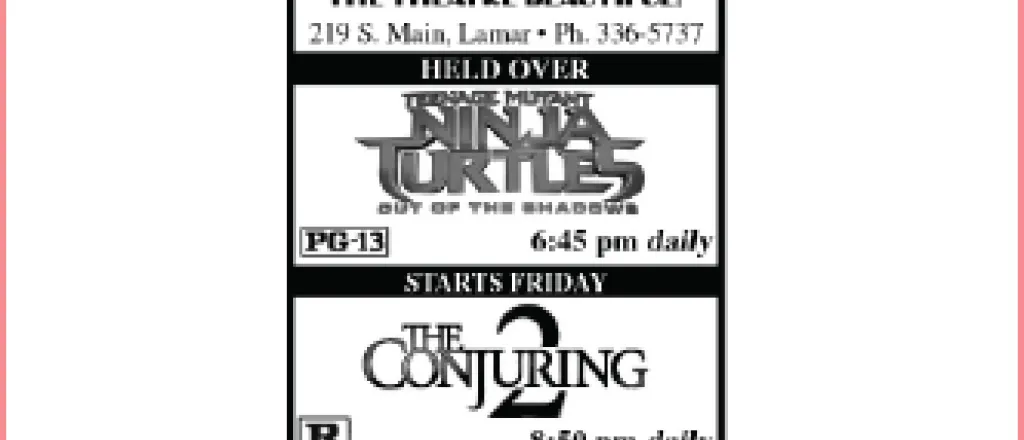Lamar Theatre Ad - July 1, 2016