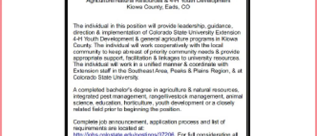 CSU Extension Hiring