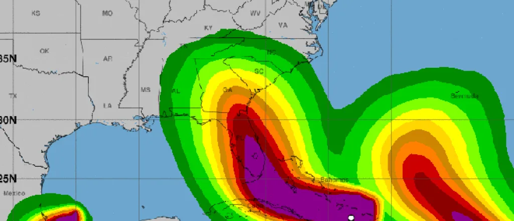 MAP Hurricane Wind Speeds September 8, 2017