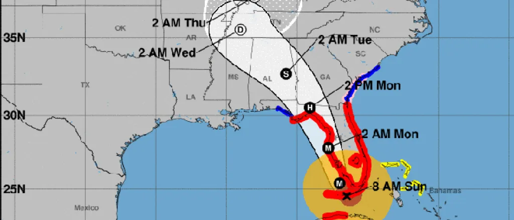 MAP - Hurricane Irma Path - September 10, 2017