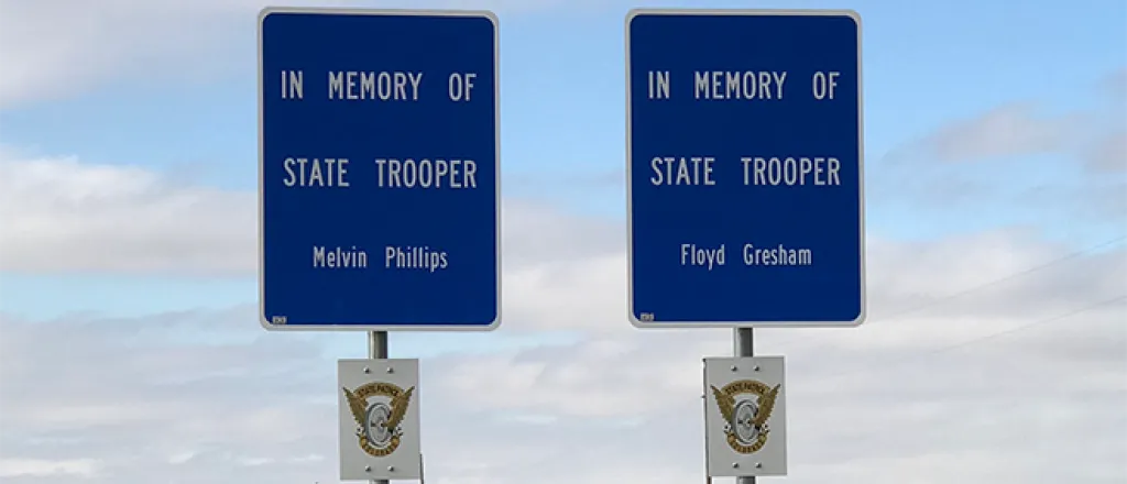 PICT Trooper Memorial Signs - Chris Sorensen PICT Trooper Memorial Signs - Chris Sorensen