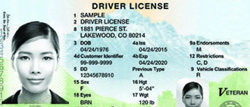 PICT Sample Colorado Driver License - DOR