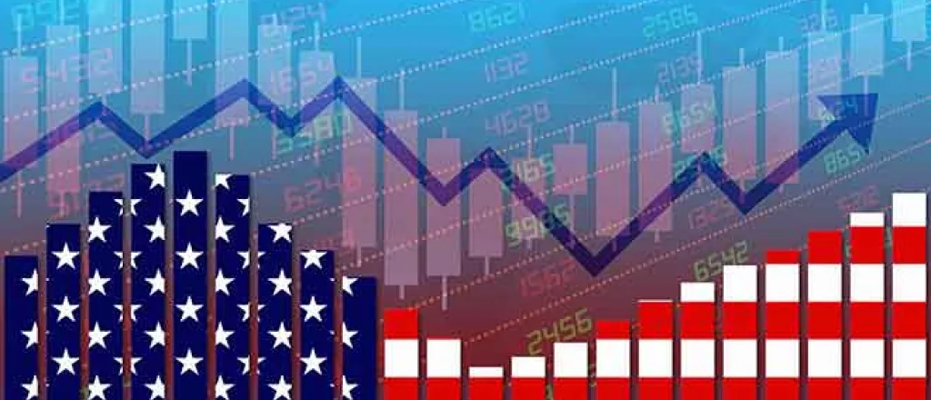 PROMO 64J1 Business - Economy United States Flag Graph Chart Stock - iStock - ronniechua PROMO Business - Economy United States Flag Graph Chart Stock - iStock - ronniechua