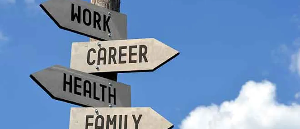 PROMO Living - Sign Work Career Health Family - iStock