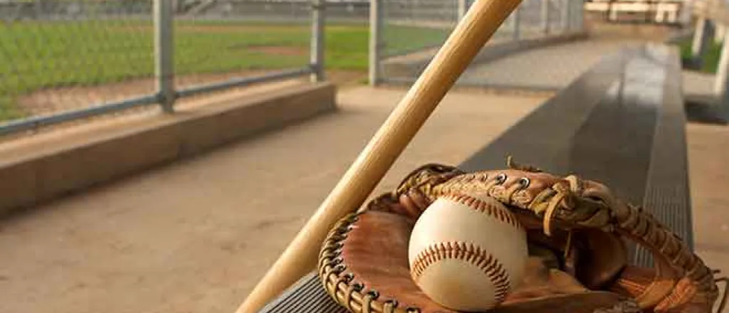 PROMO 64J1 Sports - Baseball Bat Glove Dugout Bench - iStock PROMO 64J1 Sports - Baseball Bat Glove Dugout Bench - iStock