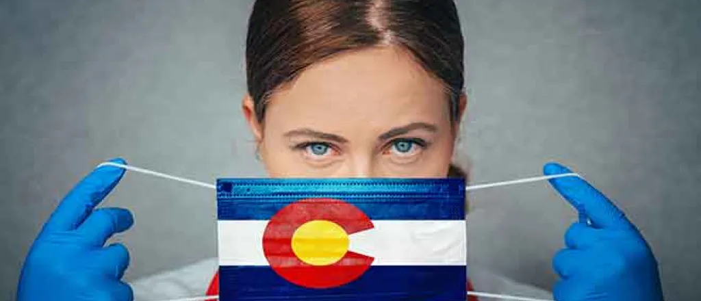 PROMO 64J1 Health - COVID-19 Coronavirus Mask Colorado Flag Doctor Nurse Gloves - iStock - kovop58 PROMO Health - COVID-19 Coronavirus Mask Colorado Flag Doctor Nurse Gloves - iStock - kovop58