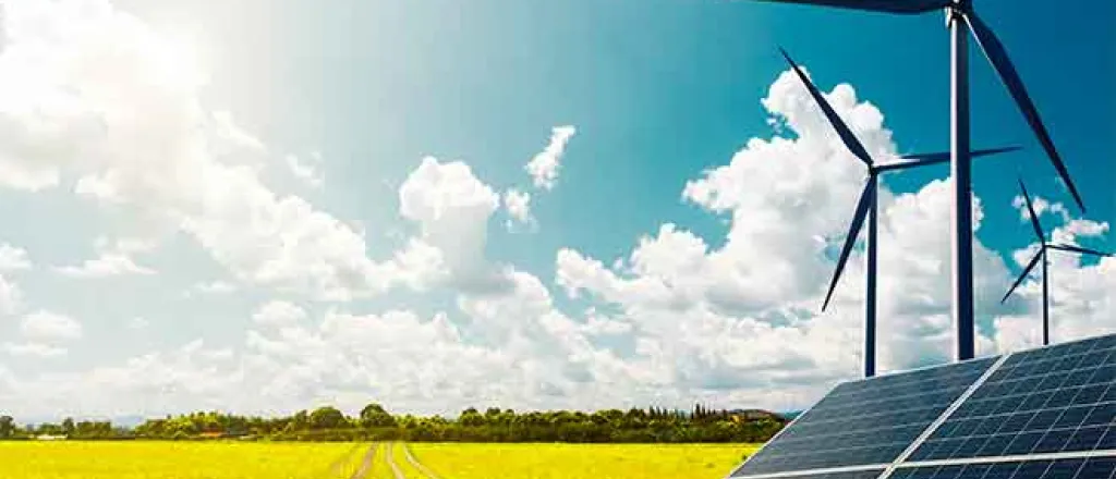 Energy - Solar Panel Wind Turbine Field Agriculture Farm - iStock - undefined underfined