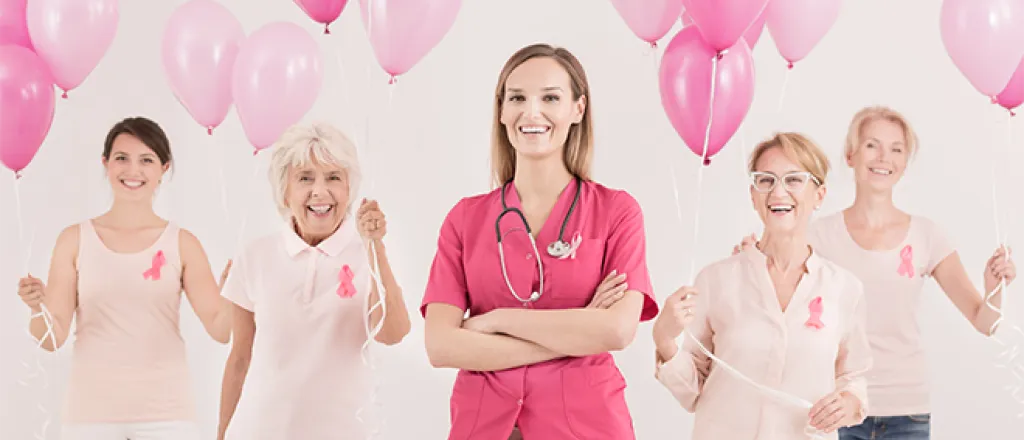 PROMO 660 x 440 Health - Breast Cancer Awareness Pink Balloon Women Doctor - iStock KatarzynaBialasiewicz