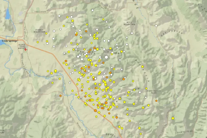 2017-09-10 MAP Idaho Earthquakes
