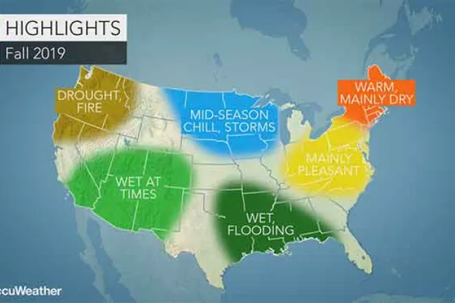 MAP Fall 2019 Expected Weather Highlights - AccuWeather