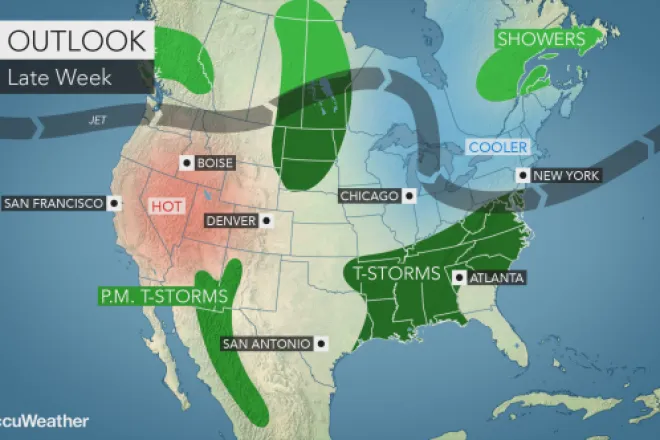 MAP National weather outlook for August 20, 2019 - AccuWeather