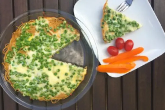 PICT RECIPE Pasta Frittata with Peas - USDA PICT RECIPE Pasta Fritrata with Peas - USDA