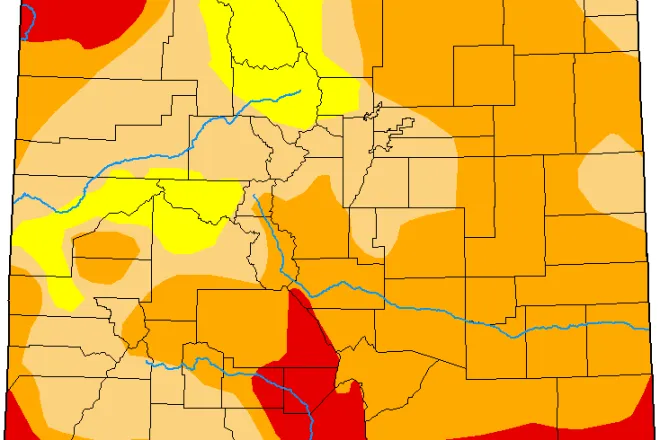 MAP Colorado Drought Conditions - February 14, 2022 - National Drought Mitigation Center
