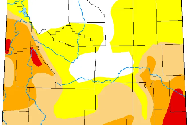 MAP Wyoming Drought Conditions - October 11, 2022 - National Drought Mitigation Center.