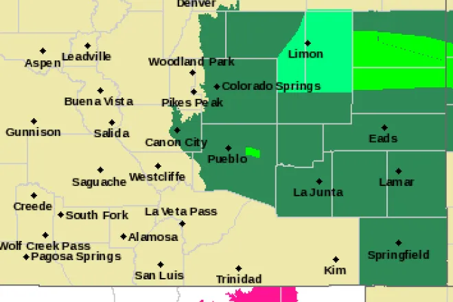 MAP Flood watches and advisories in southeast Colorado for June 17, 2023 - NWS MAP Flood watches and advisories in southeast Colorado for June 17, 2023 - NWS