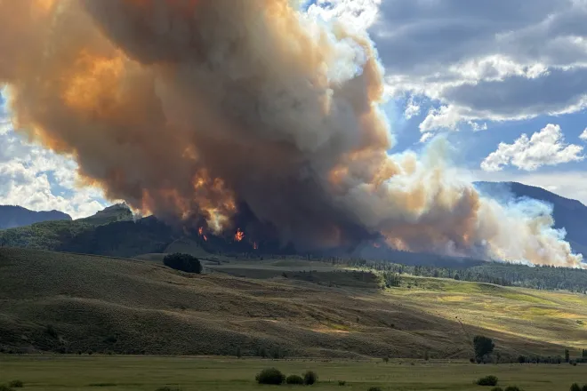 PICT Lowline Fire in Gunnison County as seen July 27, 2023 - USFS