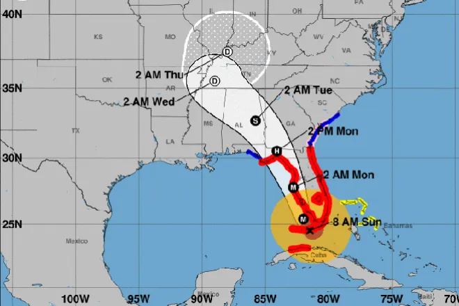 MAP - Hurricane Irma Path - September 10, 2017