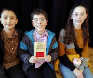 Plainview Junior High Knowledge Bowl members - Ruth Fees Three Plainview School Junior High students