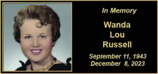 Memorial picture of Wanda Lou Russell