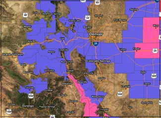 Hazardous weather watches, warnings, and advisories in Colorado as of 5:30 a.m. December 24, 2023.
