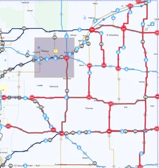 Map of Colorado road closures at 7:00 a.m. December 26, 2023 - CDOT