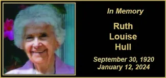 Ruth Louise Hull Memorial photo of Ruth Louise Hull