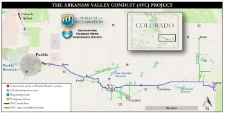 Map of the Arkansas Valley project Conduit - US Bureau of Reclamation
