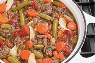 Pot of Beef and Vegetable Soup - USDA