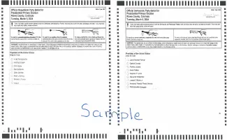2024 Presidential Primary Election ballot for Kiowa County, Colorado.