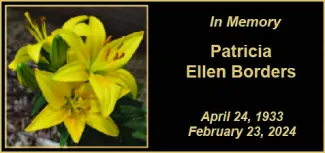 Patricia Ellen Borders. Memorial photo for Patricia Ellen Borders.