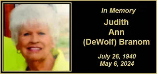 Memorial photo for Judith Ann (DeWolf) Branom Memorial photo for Judith Ann (DeWolf) Branom