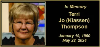 Memorial photo of Terri Jo (Klassen) Thompson Memorial photo of Terri Jo (Klassen) Thompson