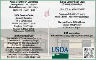 Information box for the Eads USDA Service Center in Kiowa County, Colorado
