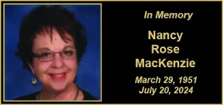 Memorial photo for Nancy Rose MacKenzie Memorial photo for Nancy Rose MacKenzie