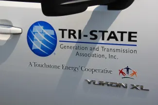 Tri-State Generation pickup Exterior door panel of a pickup with the Tri-State Generation logo