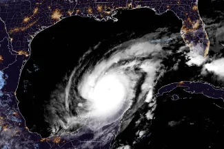 Hurricane Milton - October 10, 2024 - NOAA October 10, 2024 satellite view of Hurricane Milton in the Gulf of Mexico.